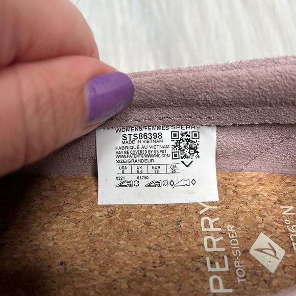 Sperry Purple Suede Twin Gore Espadrille Platform Sneakers - Picture 10 of 10